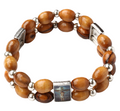 Olive Wood Bracelet_Double with Icons