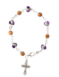 Olive Wood Bracelet_ Purple Hearts