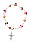 Olive Wood Bracelet_ Red Hearts