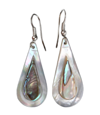 Earring_ Sterling Silver Mother of Pearl Teardrop