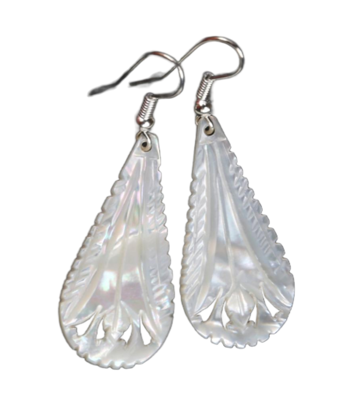 Earring_ Sterling Silver Mother of Pearl Teardrop