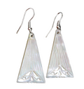 Earring_ Sterling Silver Mother of Pearl Triangle