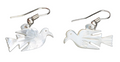 Earring_ Sterling Silver Mother of Pearl Dove