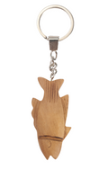 Olive Wood Keychain_ Fish