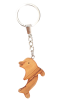Olive Wood Keychain_ Dolphin