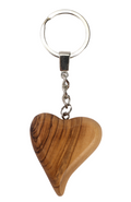 Olive Wood Keychain_ Heart