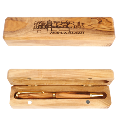 Olive Wood_ Pen in Display Box