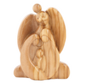 Olive Wood Nativity Scene_ Holy Family with Angel