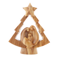 Olive Wood Nativity Scene_ Holy Family in Christmas Tree