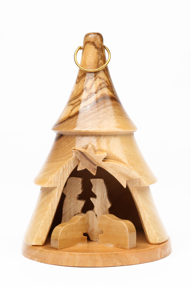 Olive Wood Nativity Scene_ Christmas Tree Ornament