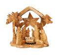 Olive Wood Nativity Scene_ Star of Bethlehem and Holy