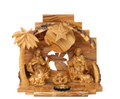 Olive Wood Natitivy Scene_ Musical and Gibbs Figurines