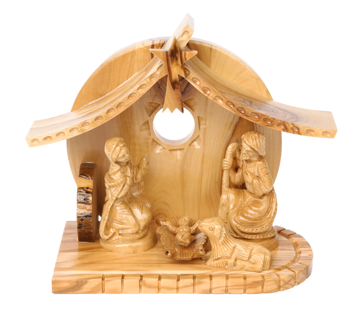 Olive Wood Nativity Scene_ Holy Family