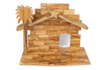 Olive Wood Nativity Scene_ Puzzle Stable Only