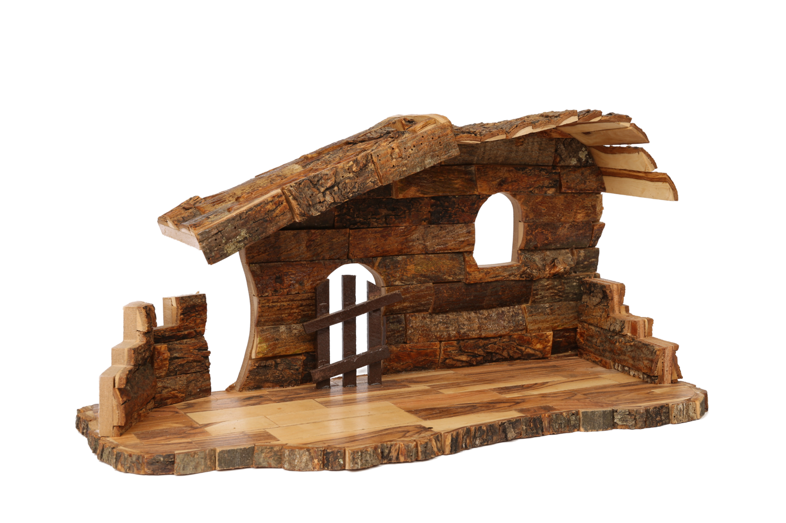 Olive Wood Nativity Scene_ Gated Stable Only