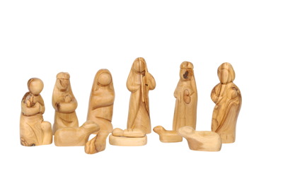 Olive Wood Nativity Set_ Faceless Nativity Figurines