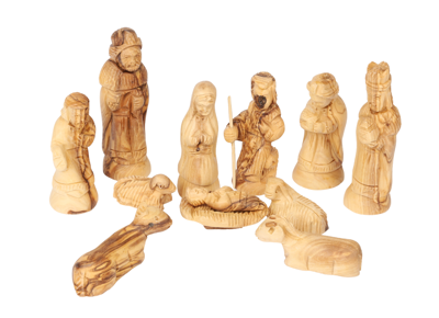 Olive Wood Nativity Set_ Basic Nativity Figurines