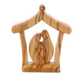 Olive Wood Ornament_ Holy Family in Grotto Shelter