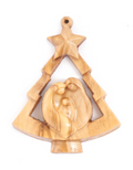 Olive Wood Ornament_ Holy Family in Christmas Tree