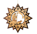 Olive Wood Ornament_ Double Layered Star with Shepherd