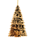 Olive Wood Ornament_ Christmas Tree with Elaborate