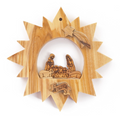 Olive Wood Ornament_ Nativity Scene in Star