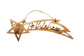 Olive Wood Ornament_ Star of Bethlehem and Laser-engraved