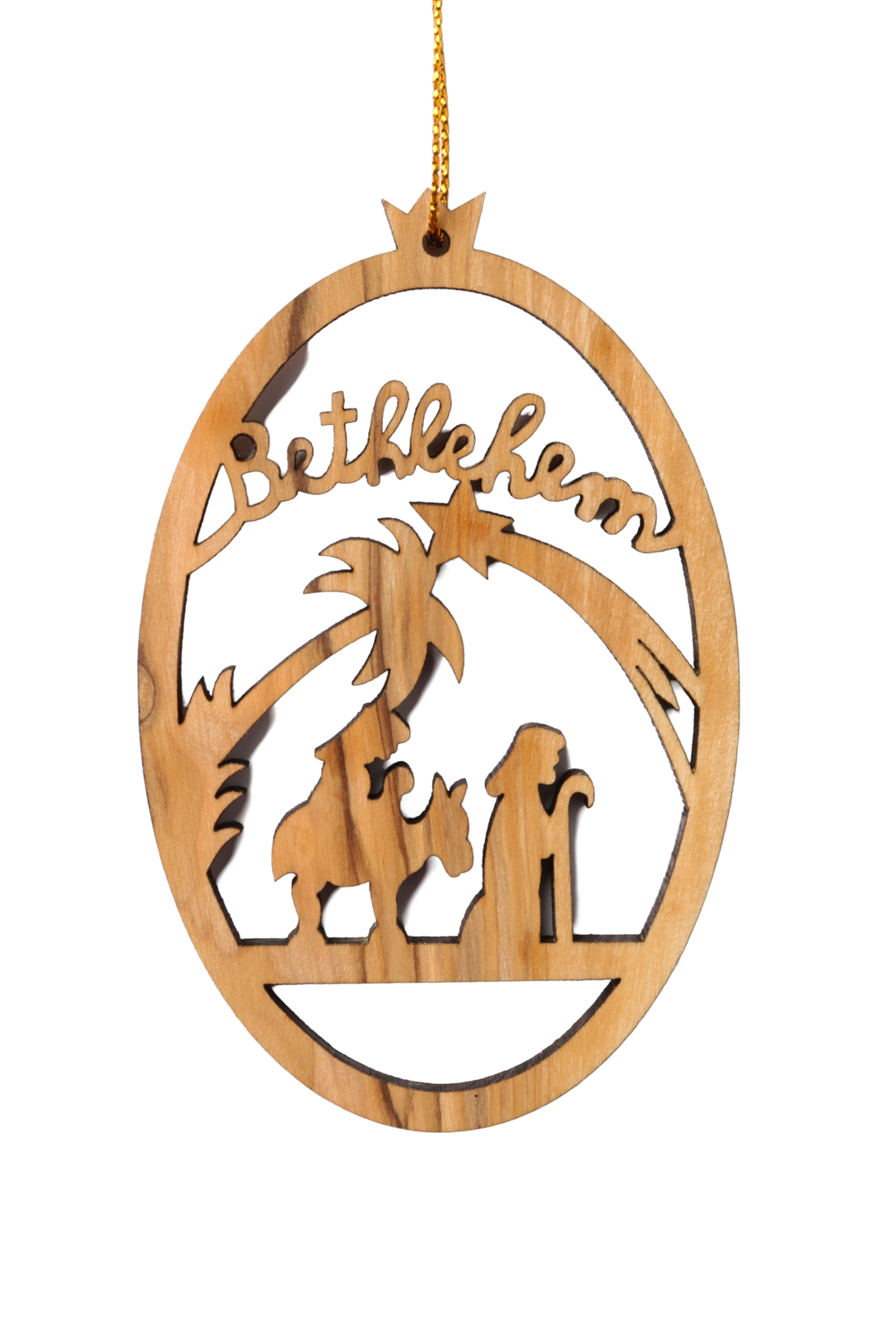 Olive Wood Ornament_ Flight to Egypt
