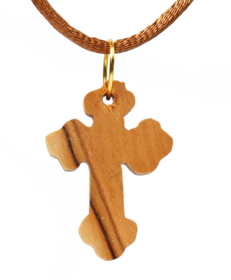 Olive Wood Pendant_ Roman Cross