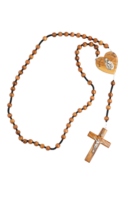 Olive Wood Rosary_ Wall Rosary with Holy Family