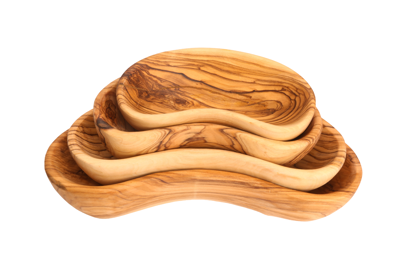 Olive Wood Plates_ Four Pieces