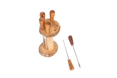 Olive Wood Cocktail Pick Holder